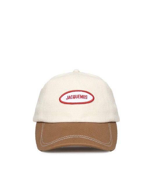 Jacquemus Pink Logo Patch Curved Peak Cap