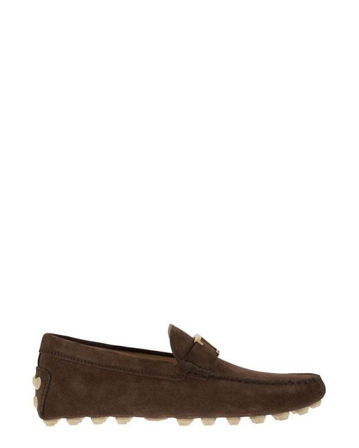 Tod's Brown Gommino T Timeless Slip-On Loafers for men