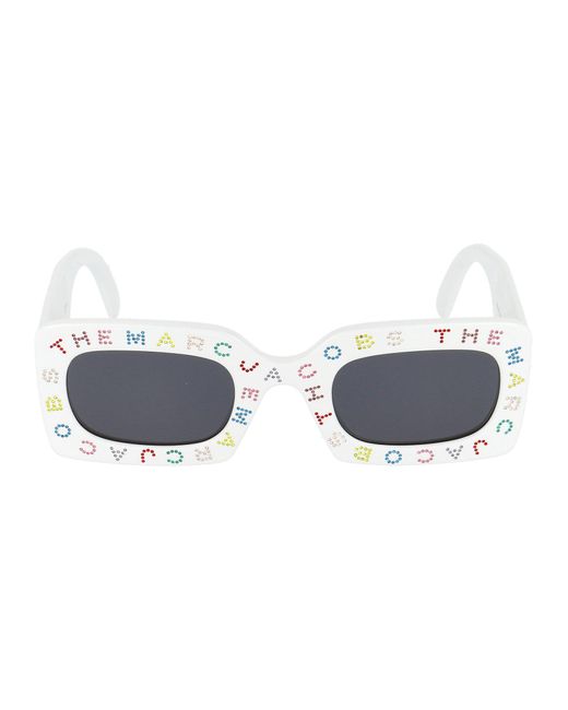 Marc Jacobs White Logo Embellished Sunglasses