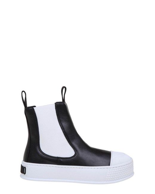Moschino Black Two-toned Ankle Boots