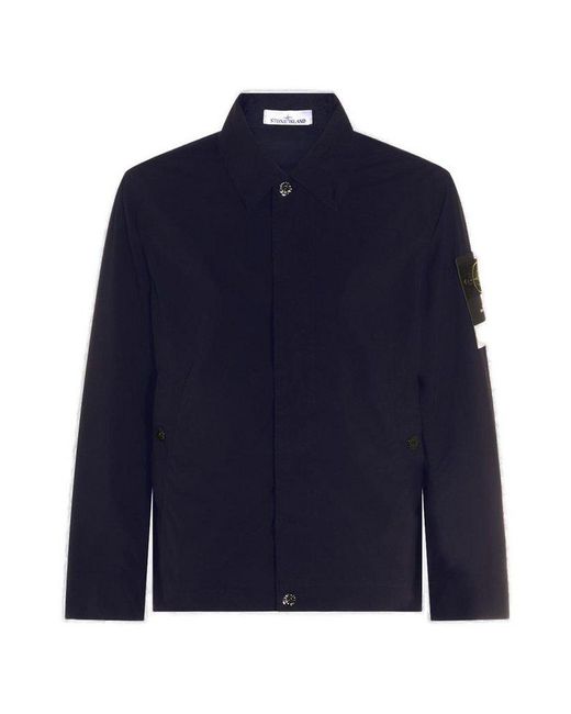 Stone Island Blue Light Compact Touch Poly-Tc Jacket for men