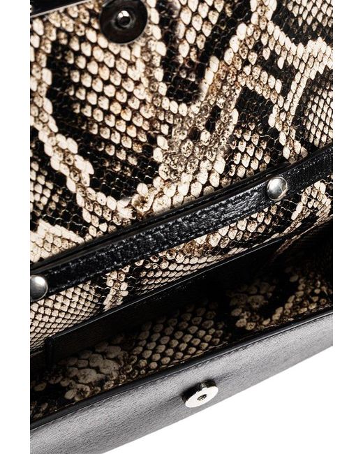 Alexander McQueen Black T-Bar Chain-Linked Clutch Bag