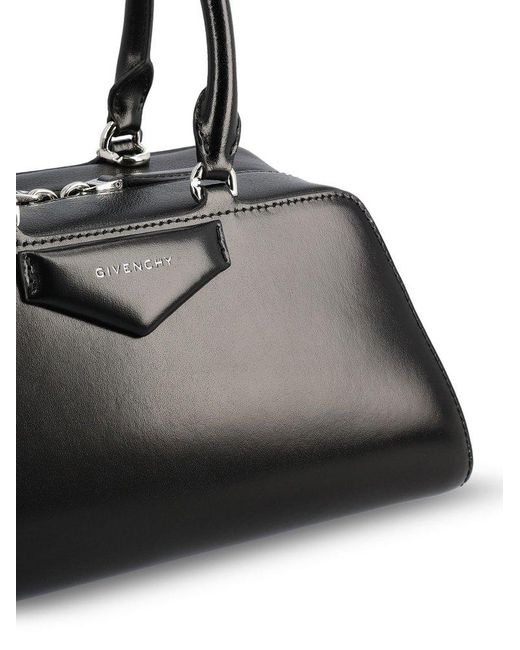 ハンドバッグ Givenchy Antigona East-West Mini Black Bag Mini Antigona East-West bag in Box leather in - black