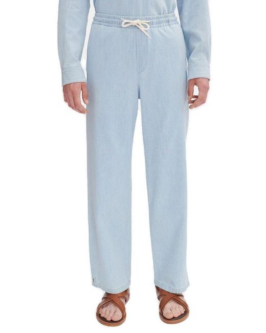 A.P.C. Blue Elasticated Drawstring Waistband Jeans for men