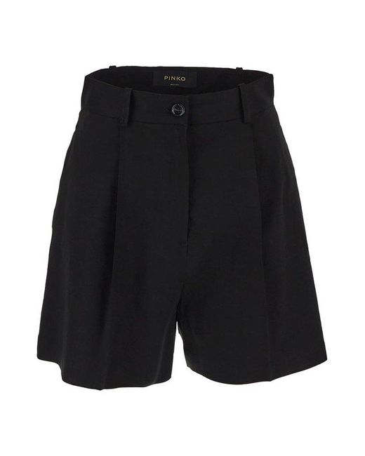 Pinko Black High-waist Tailored Shorts