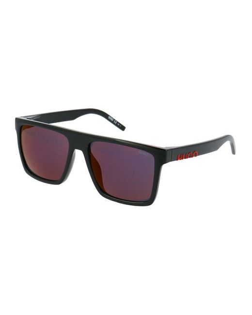 HUGO Purple Rectangle Frame Sunglasses for men