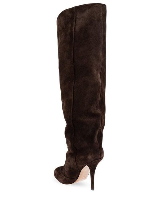 Paris Texas Brown Leather Boots ‘Esther’