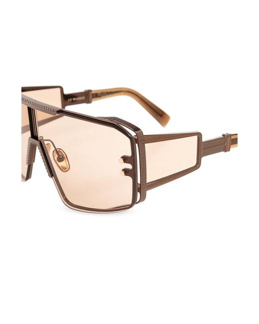 BALMAIN EYEWEAR Natural Oversized Frame Sunglasses