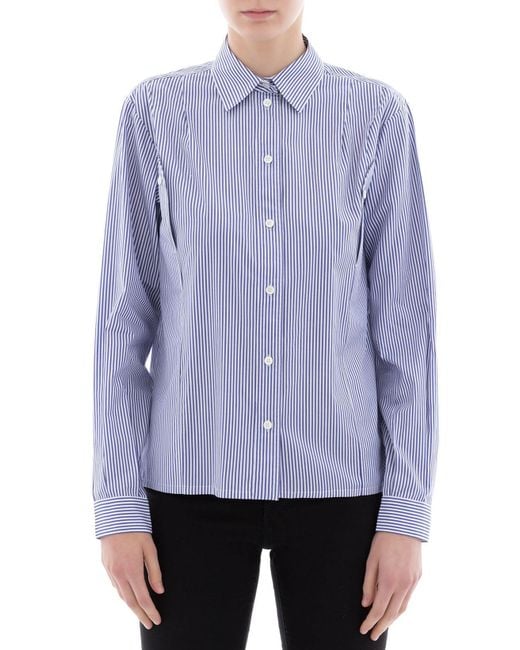Céline Purple Striped Cotton Shirt