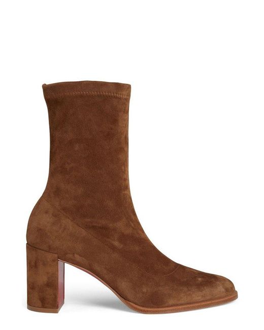 Christian Louboutin Brown Stretchadoxa Ankle Boots
