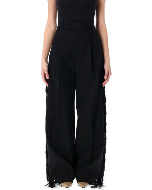 Carven Black Fringed Trousers