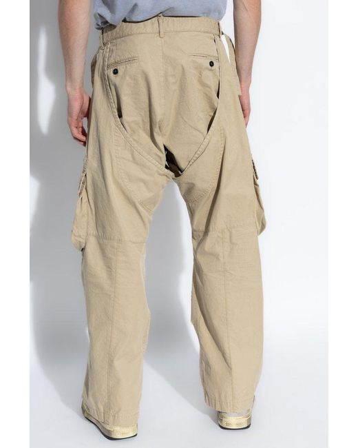 DSquared² Natural Cotton Cargo Pants With Pockets for men