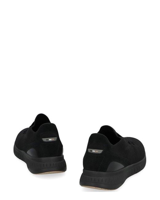 Boss Black Slip-On Knit Trainers for men