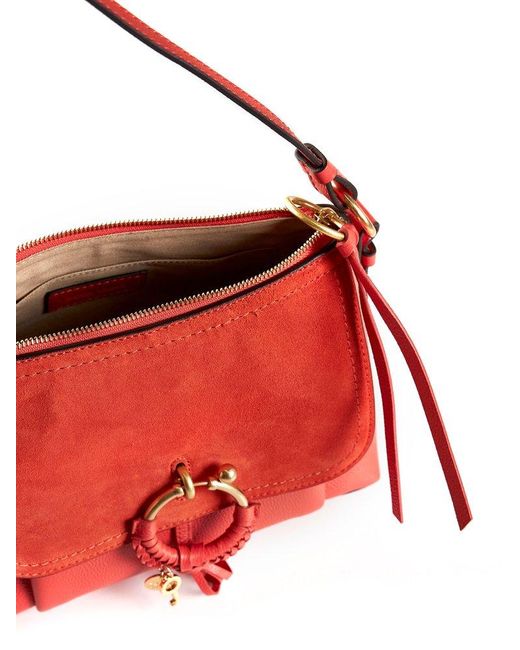 See By Chloé Red Joan Zip-up Top Handle Bag