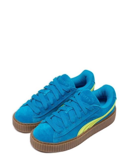 PUMA Creeper Phatty X Fenty Logo Debossed Sneakers in Blue for Men Lyst