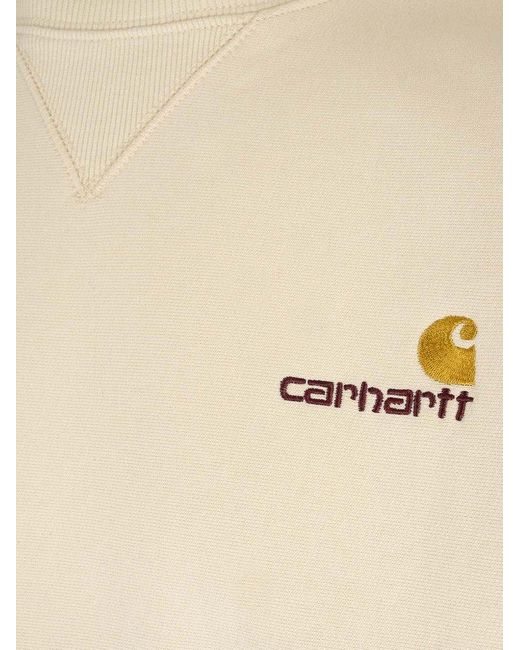 Carhartt Natural Logo Embroidered Crewneck Sweatshirt for men