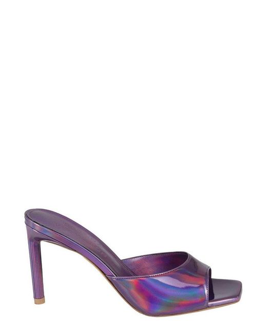 サンダル・ミュール Bettina Vermillon llic Purple Janet Sandal Model Bettina Vermillon Slide Sandals in Purple | Lyst