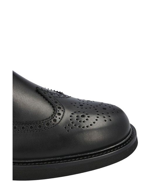 Tod's Black Logo Embossed Ankle Boots for men