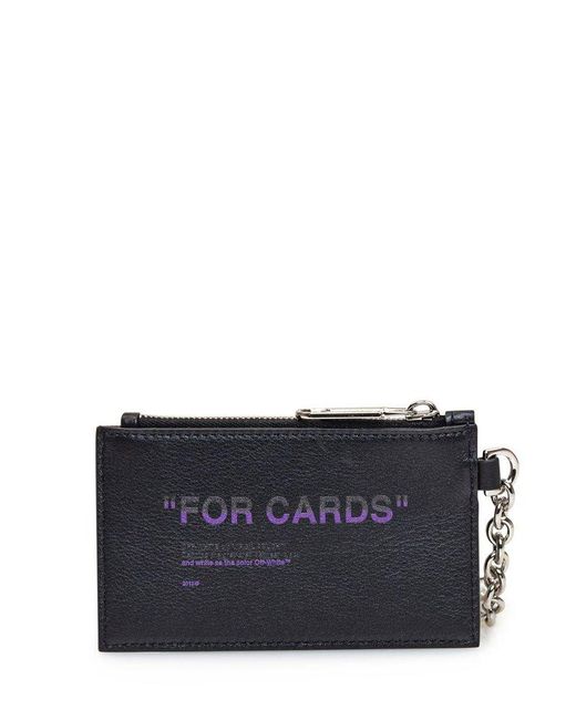 Off-White c/o Virgil Abloh Gray Quote Card Case for men