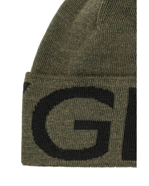 Givenchy Green Logo Intarsia Knitted Beanie for men