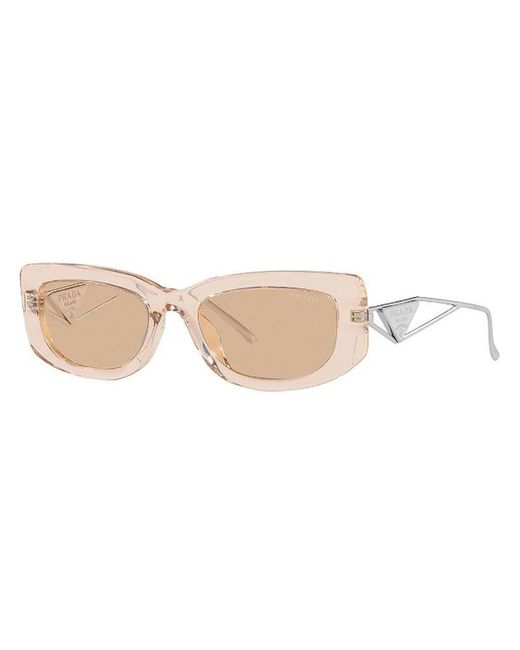 Prada Natural Rectangular Frame Sunglasses