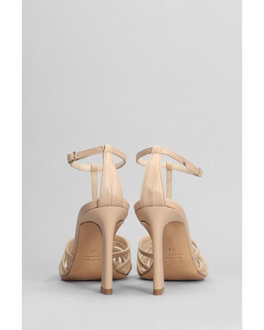 Anna F. Natural Open Toe Heeled Sandals