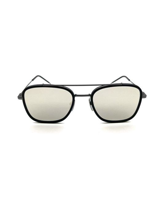 Thom Browne Black Aviator Frame Sunglasses