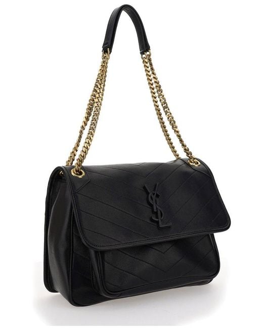 Saint Laurent Black Niki Medium Shoulder Bag