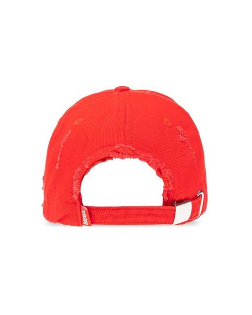 DIESEL Red 'c-ewan' Baseball Cap, for men