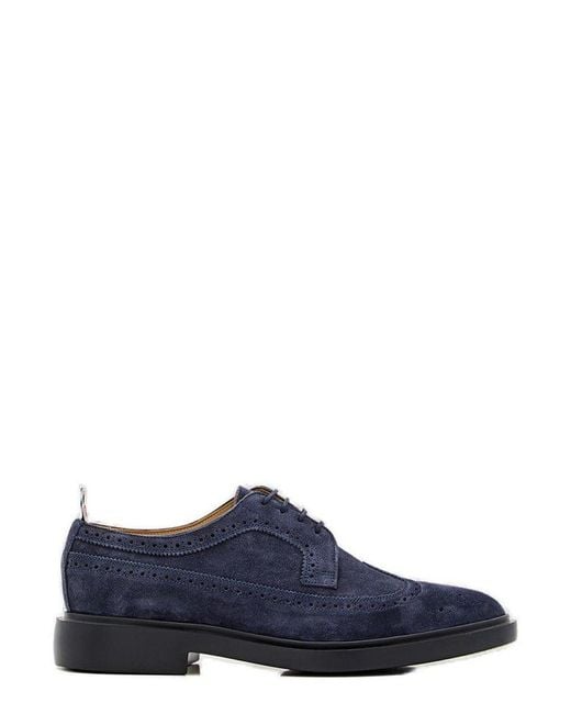Thom Browne Blue Round Toe Lace-up Shoes for men