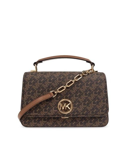 MICHAEL Michael Kors Brown 'Delancey' Shoulder Bag