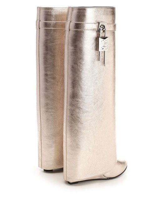 Givenchy White Shark Lock Boots