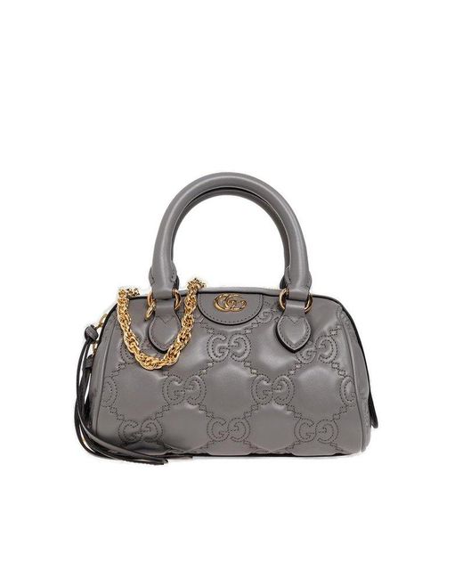 Gucci Matelassé Quilted Zipped Tote Bag in Gray Lyst