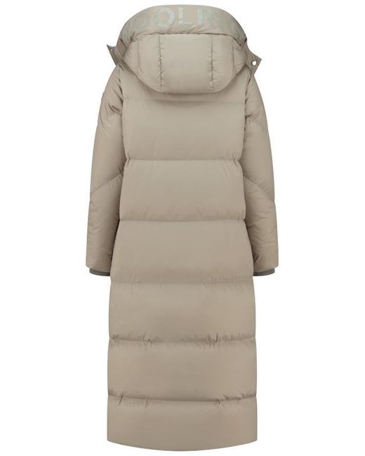 Woolrich Natural Aurora Hooded Padded Coat