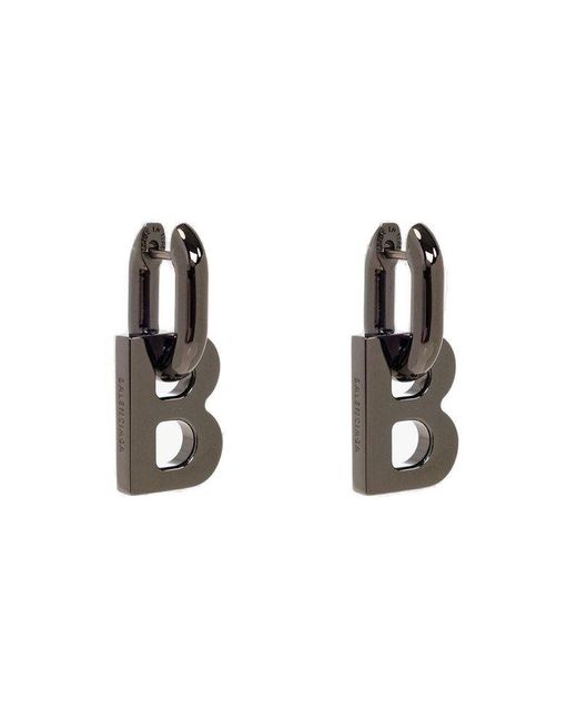 Balenciaga Brass Earrings in Black Lyst