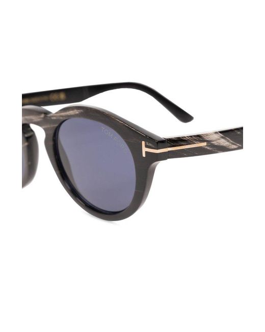 Tom Ford Blue Round Frame Sunglasses for men