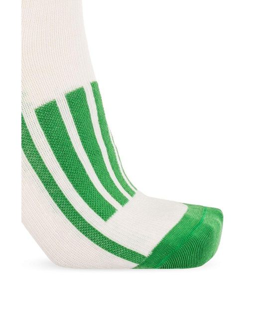 Ganni Green Striped Socks,