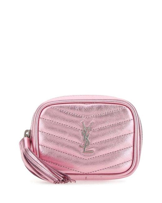 Saint Laurent Pink Leather Baby Lou Belt Bag