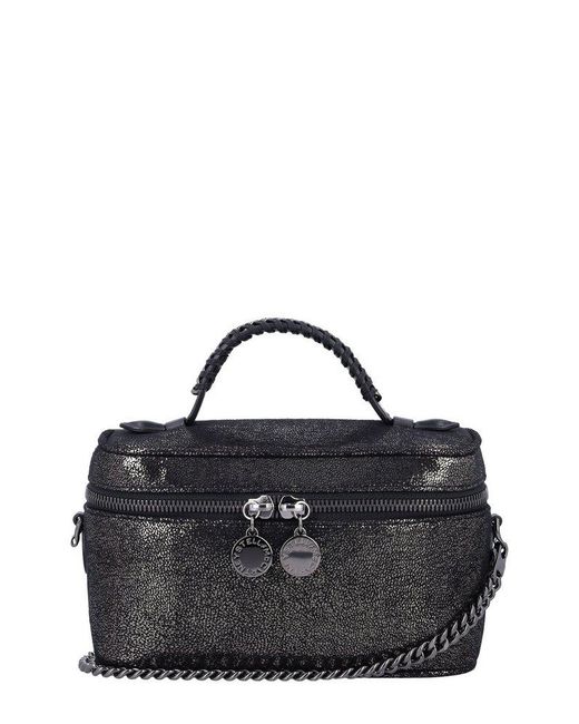 Stella McCartney Black Metallic Finish Cosmetic Case