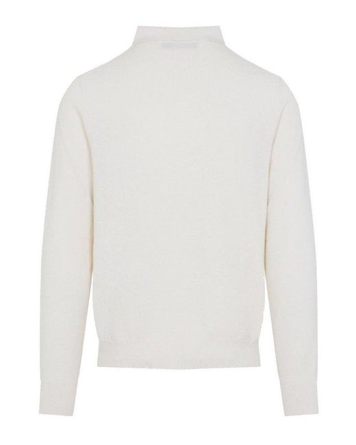 Ralph Lauren White Label Long Sleeved Knitted Polo Shirt for men