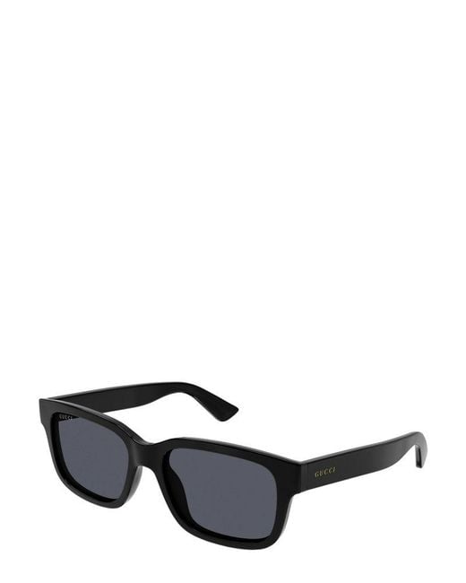 Gucci Black Wraparound-frame Sunglasses for men