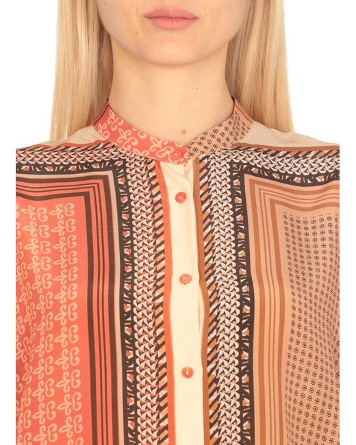 Antonelli Orange Cloe Patterned Blouse