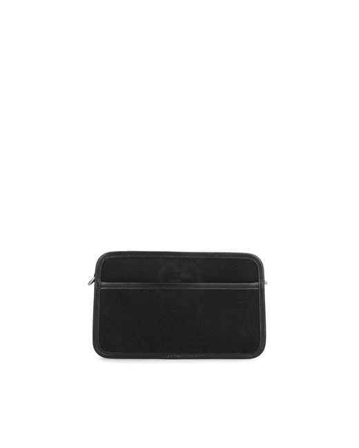 Gucci Black Jumbo GG Zipped Mini Clutch Bag for men