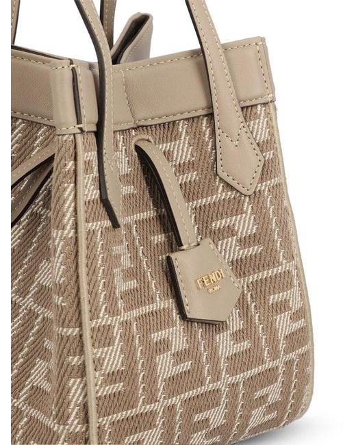 FENDI FF logo origami mini bag grey【注目商品】★ Fendi 'Mini Origami' Crossbody Bag With All-Over Ff Logo in