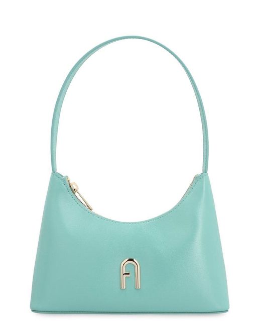 Furla Diamante Logo Plaque Mini Shoulder Bag in Blue | Lyst