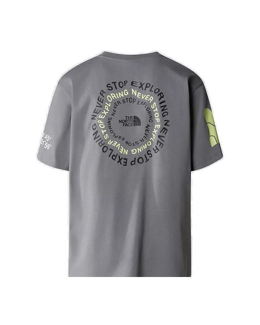 The North Face Gray Logo Printed Crewneck T-shirt for men