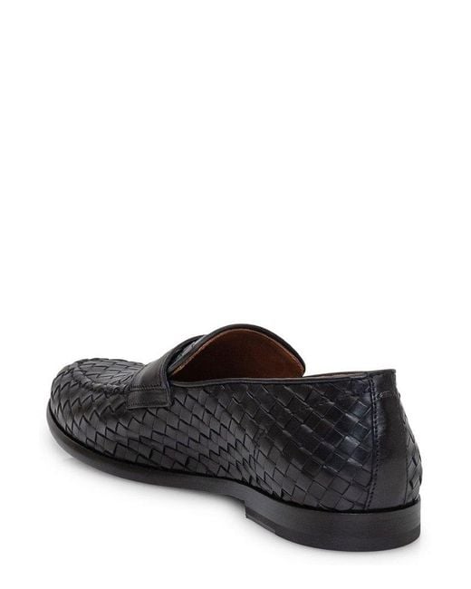 Doucal's Black Penny Slip-On Loafers for men