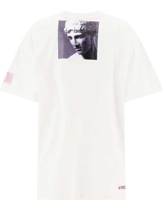 Burberry White Montage Printed Oversized T-shirt