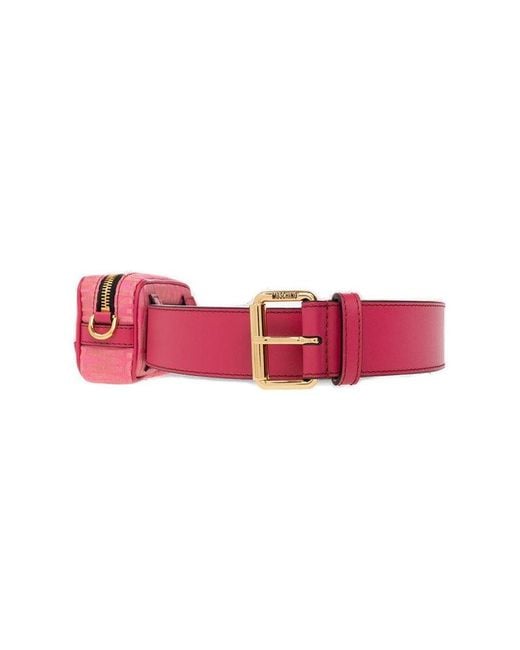 Pink hot sale moschino belt