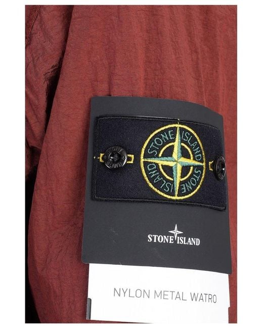 Stone Island Red Bomber Jacket for men